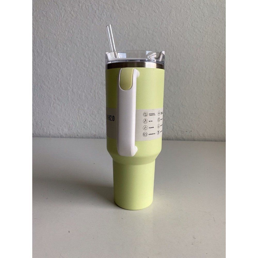 Stanley Adventure Quencher H2.0 Travel Tumbler Straw 40oz Citron LIMITED EDITION - Picture 4 of 11